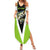 Personalized Custom Bass Fishing Summer Maxi Dress Jumping Fish Graphic and Green Black Honeycomb - Wonder Print Shop
