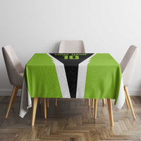 Personalized Custom Bass Fishing Tablecloth Jumping Fish Graphic and Green Black Honeycomb - Wonder Print Shop