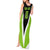 Personalized Custom Bass Fishing Tank Maxi Dress Jumping Fish Graphic and Green Black Honeycomb - Wonder Print Shop