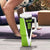 Personalized Custom Bass Fishing Tumbler With Handle Jumping Fish Graphic and Green Black Honeycomb - Wonder Print Shop