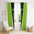 Personalized Custom Bass Fishing Window Curtain Jumping Fish Graphic and Green Black Honeycomb - Wonder Print Shop