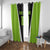 Personalized Custom Bass Fishing Window Curtain Jumping Fish Graphic and Green Black Honeycomb - Wonder Print Shop