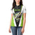 Personalized Custom Bass Fishing Women Polo Shirt Jumping Fish Graphic and Green Black Honeycomb - Wonder Print Shop