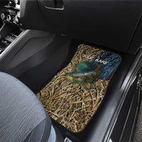 Catfish Fishing Underwater Scene Car Mats Custom Name Swamp Grass and Camouflage - Wonder Print Shop