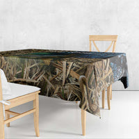 Catfish Fishing Underwater Scene Tablecloth Custom Name Swamp Grass and Camouflage - Wonder Print Shop