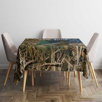 Catfish Fishing Underwater Scene Tablecloth Custom Name Swamp Grass and Camouflage - Wonder Print Shop