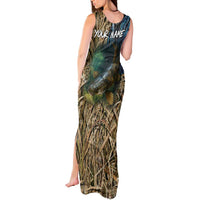 Catfish Fishing Underwater Scene Tank Maxi Dress Custom Name Swamp Grass and Camouflage - Wonder Print Shop