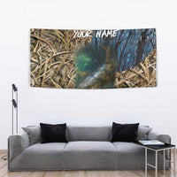 Catfish Fishing Underwater Scene Tapestry Custom Name Swamp Grass and Camouflage - Wonder Print Shop