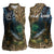 Catfish Fishing Underwater Scene Women Sleeveless Polo Shirt Custom Name Swamp Grass and Camouflage - Wonder Print Shop