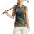 Catfish Fishing Underwater Scene Women Sleeveless Polo Shirt Custom Name Swamp Grass and Camouflage - Wonder Print Shop