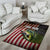 American Flag Largemouth Bass Fishing Area Rug Jumping Fish Graphic and Custom Name Design - Wonder Print Shop