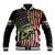 American Flag Largemouth Bass Fishing Baseball Jacket Jumping Fish Graphic and Custom Name Design - Wonder Print Shop
