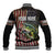 American Flag Largemouth Bass Fishing Baseball Jacket Jumping Fish Graphic and Custom Name Design - Wonder Print Shop