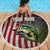American Flag Largemouth Bass Fishing Beach Blanket Jumping Fish Graphic and Custom Name Design - Wonder Print Shop