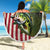 American Flag Largemouth Bass Fishing Beach Blanket Jumping Fish Graphic and Custom Name Design - Wonder Print Shop