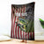 American Flag Largemouth Bass Fishing Blanket Jumping Fish Graphic and Custom Name Design - Wonder Print Shop