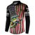 American Flag Largemouth Bass Fishing Button Sweatshirt Jumping Fish Graphic and Custom Name Design - Wonder Print Shop