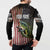 American Flag Largemouth Bass Fishing Button Sweatshirt Jumping Fish Graphic and Custom Name Design - Wonder Print Shop
