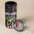 American Flag Largemouth Bass Fishing 4 in 1 Can Cooler Tumbler Jumping Fish Graphic and Custom Name Design - Wonder Print Shop