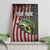 American Flag Largemouth Bass Fishing Canvas Wall Art Jumping Fish Graphic and Custom Name Design - Wonder Print Shop