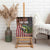 American Flag Largemouth Bass Fishing Canvas Wall Art Jumping Fish Graphic and Custom Name Design - Wonder Print Shop