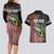 American Flag Largemouth Bass Fishing Couples Matching Long Sleeve Bodycon Dress and Hawaiian Shirt Jumping Fish Graphic and Custom Name Design - Wonder Print Shop