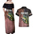 American Flag Largemouth Bass Fishing Couples Matching Off Shoulder Maxi Dress and Hawaiian Shirt Jumping Fish Graphic and Custom Name Design - Wonder Print Shop