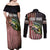 American Flag Largemouth Bass Fishing Couples Matching Off Shoulder Maxi Dress and Long Sleeve Button Shirt Jumping Fish Graphic and Custom Name Design - Wonder Print Shop