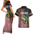 American Flag Largemouth Bass Fishing Couples Matching Short Sleeve Bodycon Dress and Hawaiian Shirt Jumping Fish Graphic and Custom Name Design - Wonder Print Shop