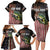 American Flag Largemouth Bass Fishing Family Matching Long Sleeve Bodycon Dress and Hawaiian Shirt Jumping Fish Graphic and Custom Name Design - Wonder Print Shop