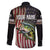 American Flag Largemouth Bass Fishing Family Matching Long Sleeve Bodycon Dress and Hawaiian Shirt Jumping Fish Graphic and Custom Name Design - Wonder Print Shop