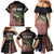 American Flag Largemouth Bass Fishing Family Matching Mermaid Dress and Hawaiian Shirt Jumping Fish Graphic and Custom Name Design - Wonder Print Shop