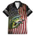 American Flag Largemouth Bass Fishing Family Matching Mermaid Dress and Hawaiian Shirt Jumping Fish Graphic and Custom Name Design - Wonder Print Shop