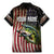 American Flag Largemouth Bass Fishing Family Matching Mermaid Dress and Hawaiian Shirt Jumping Fish Graphic and Custom Name Design - Wonder Print Shop