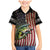 American Flag Largemouth Bass Fishing Family Matching Mermaid Dress and Hawaiian Shirt Jumping Fish Graphic and Custom Name Design - Wonder Print Shop