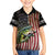 American Flag Largemouth Bass Fishing Family Matching Puletasi and Hawaiian Shirt Jumping Fish Graphic and Custom Name Design - Wonder Print Shop