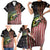 American Flag Largemouth Bass Fishing Family Matching Short Sleeve Bodycon Dress and Hawaiian Shirt Jumping Fish Graphic and Custom Name Design - Wonder Print Shop