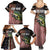 American Flag Largemouth Bass Fishing Family Matching Summer Maxi Dress and Hawaiian Shirt Jumping Fish Graphic and Custom Name Design - Wonder Print Shop