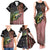 American Flag Largemouth Bass Fishing Family Matching Tank Maxi Dress and Hawaiian Shirt Jumping Fish Graphic and Custom Name Design - Wonder Print Shop