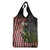 American Flag Largemouth Bass Fishing Grocery Bag Jumping Fish Graphic and Custom Name Design - Wonder Print Shop