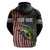American Flag Largemouth Bass Fishing Hoodie Jumping Fish Graphic and Custom Name Design - Wonder Print Shop
