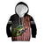 American Flag Largemouth Bass Fishing Kid Hoodie Jumping Fish Graphic and Custom Name Design - Wonder Print Shop