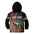 American Flag Largemouth Bass Fishing Kid Hoodie Jumping Fish Graphic and Custom Name Design - Wonder Print Shop