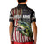 American Flag Largemouth Bass Fishing Kid Polo Shirt Jumping Fish Graphic and Custom Name Design - Wonder Print Shop