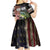 American Flag Largemouth Bass Fishing Kid Short Sleeve Dress Jumping Fish Graphic and Custom Name Design - Wonder Print Shop
