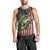 American Flag Largemouth Bass Fishing Men Tank Top Jumping Fish Graphic and Custom Name Design - Wonder Print Shop