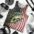 American Flag Largemouth Bass Fishing Men Tank Top Jumping Fish Graphic and Custom Name Design - Wonder Print Shop