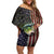 American Flag Largemouth Bass Fishing Off Shoulder Short Dress Jumping Fish Graphic and Custom Name Design - Wonder Print Shop