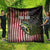 American Flag Largemouth Bass Fishing Quilt Jumping Fish Graphic and Custom Name Design - Wonder Print Shop