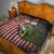 American Flag Largemouth Bass Fishing Quilt Jumping Fish Graphic and Custom Name Design - Wonder Print Shop